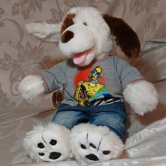 Build•A•Bear Ivory/Brown Dog in Star Wars Outfit - Picture 16 of 16